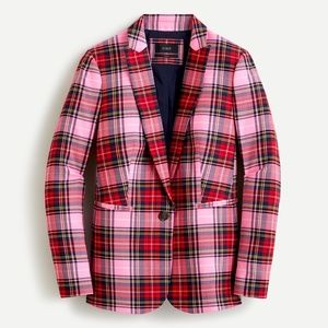 ISO: J. Crew Parke blazer in pink Stewart tartan Size: 12